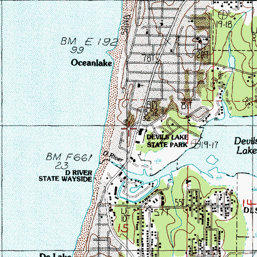 Topographic Map of Delake School Elementary (historical), OR