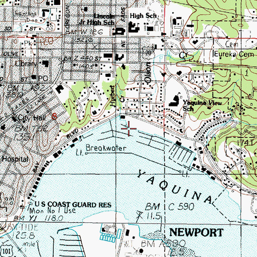 Topographic Map of Hurbert Creek, OR