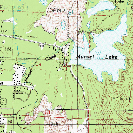 Topographic Map of Munsel Landing County Park, OR