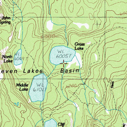 Topographic Map of Grass Lake Campground (historical), OR