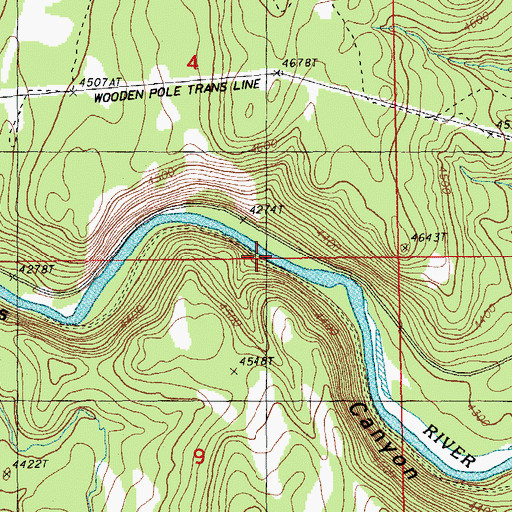 Topographic Map of S'Ocholis Campground (historical), OR