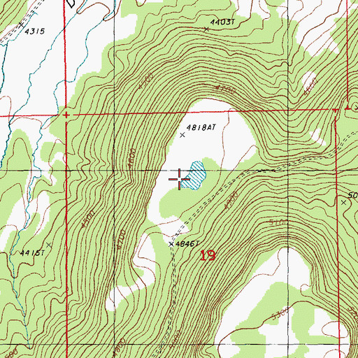 Topographic Map of Flat Lake, OR