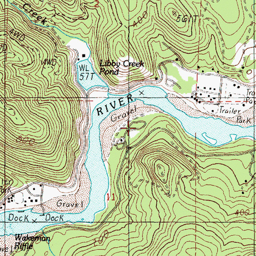 Topographic Map of Huntley Park, OR
