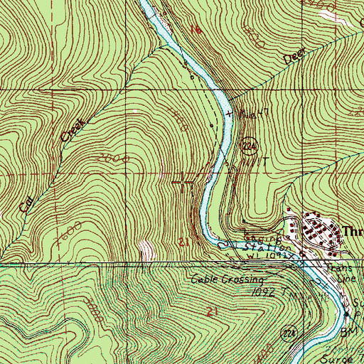 Topographic Map of Whitewater Forest Camp, OR