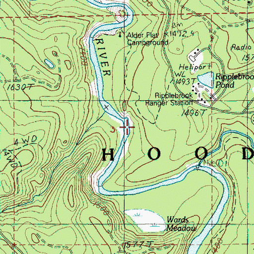 Topographic Map of Dry Creek, OR