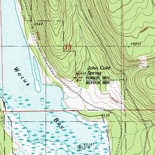 Topographic Map of John Cole Spring, OR