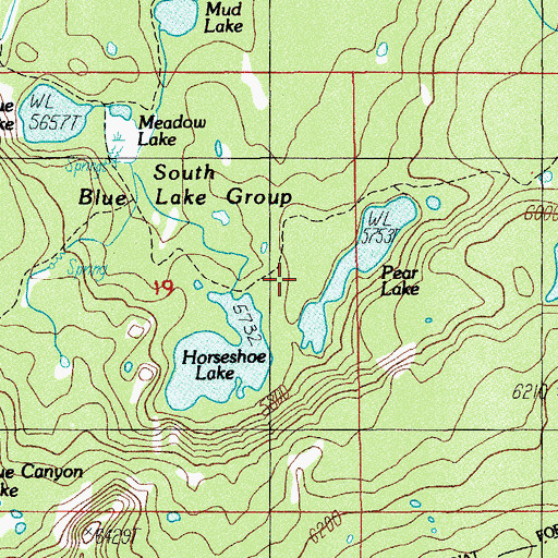 Topographic Map of Pear Lake Camp, OR
