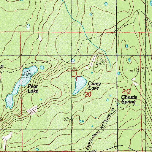 Topographic Map of Carney Lake Camp (historical), OR
