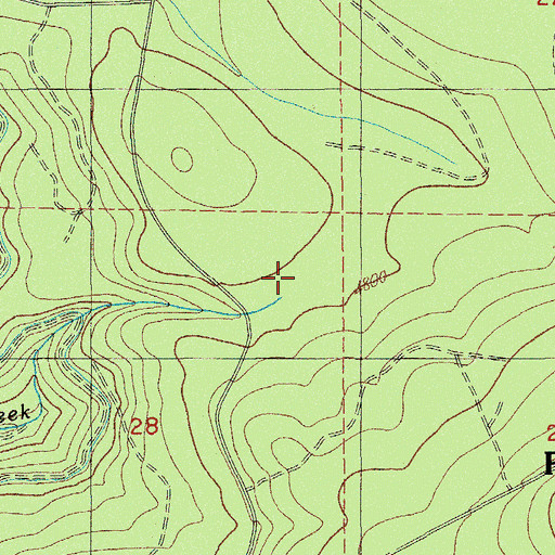Topographic Map of Pole Bridge Campgound (historical), OR