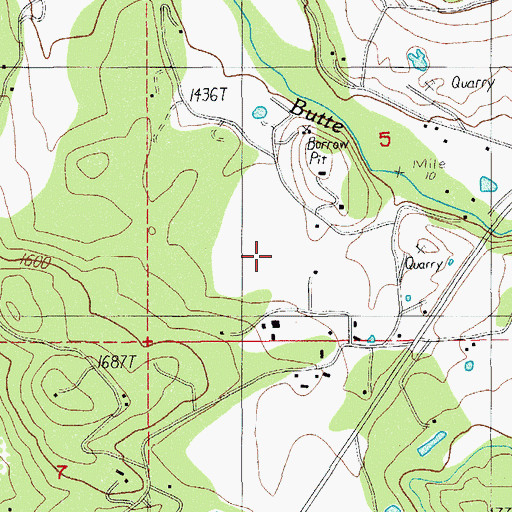 Topographic Map of Miller Cemetery, OR