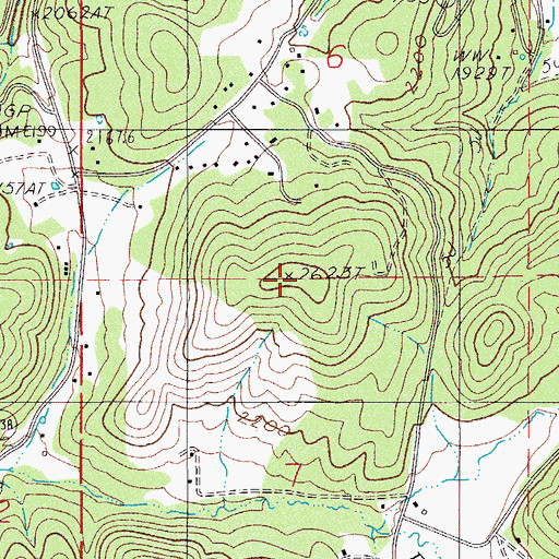 Topographic Map of Jacksonville Hill, OR