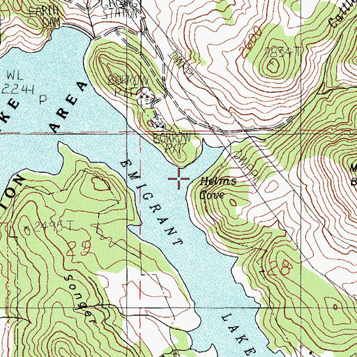 Topographic Map of Cattle Creek, OR