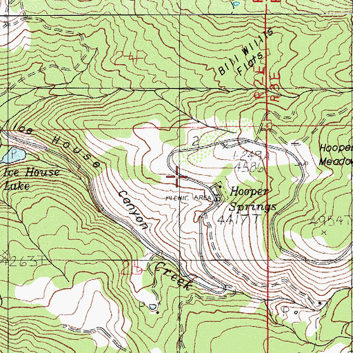 Topographic Map of Hooper Springs County Wayside, OR
