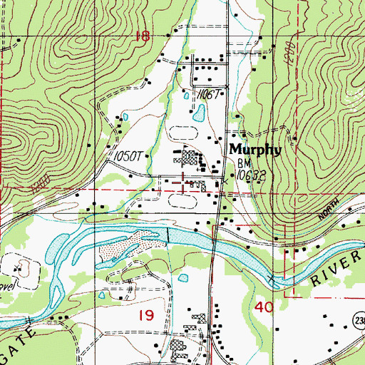 Topographic Map of Murphy Elementary School (historical), OR