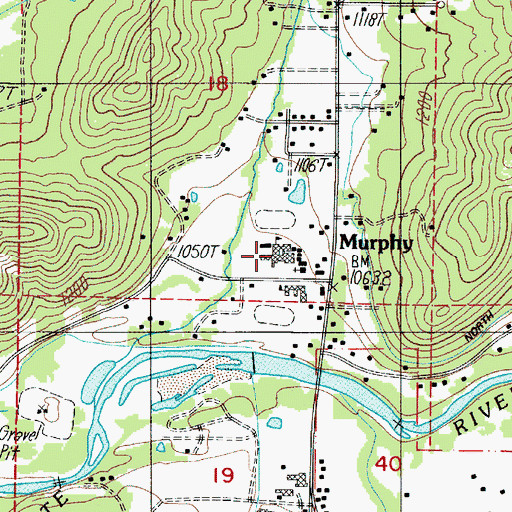 Topographic Map of Lincoln Savage Middle School, OR