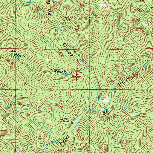 Topographic Map of Ravel Creek, OR
