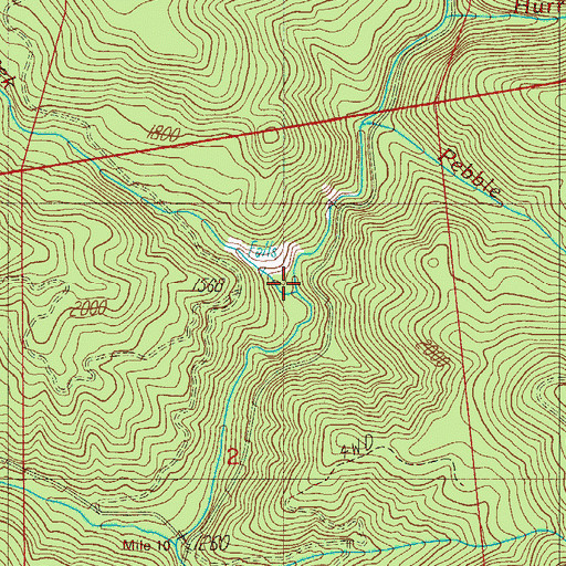 Topographic Map of Cobble Creek, OR