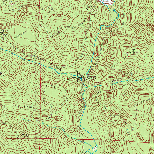 Topographic Map of Stony Creek, OR