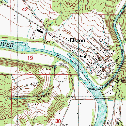 Topographic Map of Buzzard Bay County Park, OR