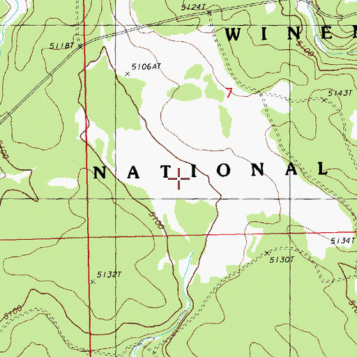 Topographic Map of Merritt Reservoir, OR