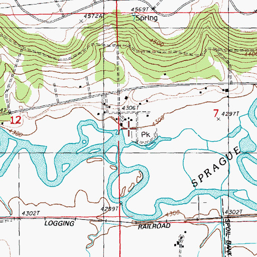 Topographic Map of Nimrod River County Park, OR