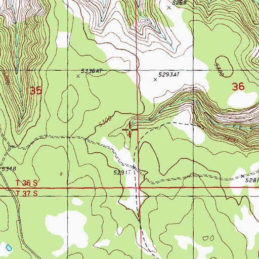 Topographic Map of Gem Pond, OR
