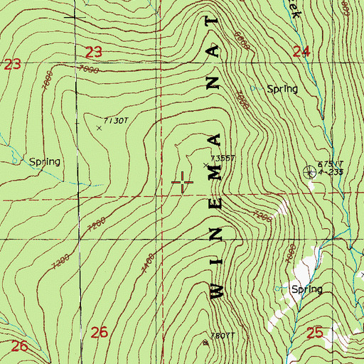 Topographic Map of Jackson Ridge, OR