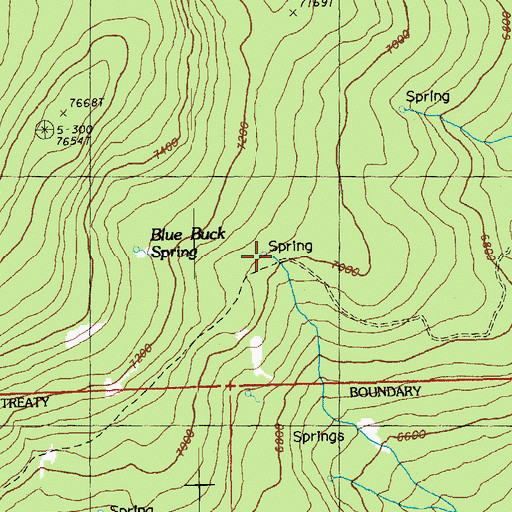 Topographic Map of Blue Buck Camp, OR