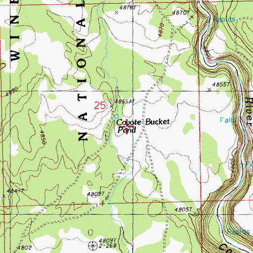 Topographic Map of Coyote Bucket Pond, OR