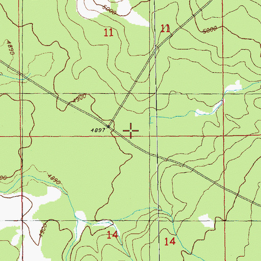 Topographic Map of Yamsi Reservoir, OR