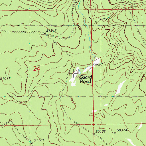 Topographic Map of Guard Pond, OR