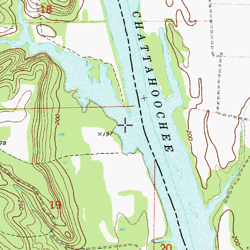 Topographic Map of Cliatt Branch, AL
