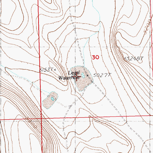Topographic Map of Legal Waterhole, OR