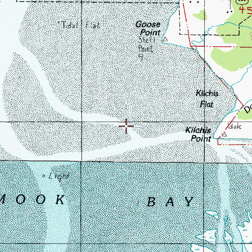 Topographic Map of Kilchis River Jetty, OR