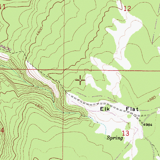 Topographic Map of Elk Flats Recreation Site (historical), OR