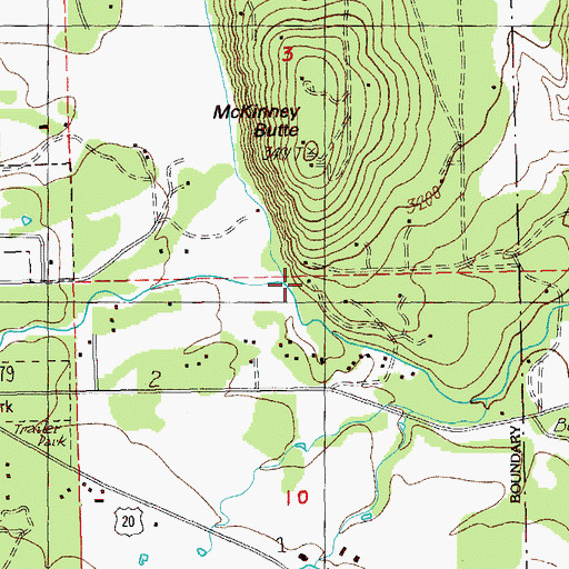 Topographic Map of Indian Ford Creek, OR