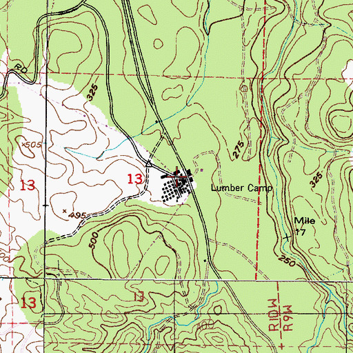 Topographic Map of C 2 Lumber Camp, OR