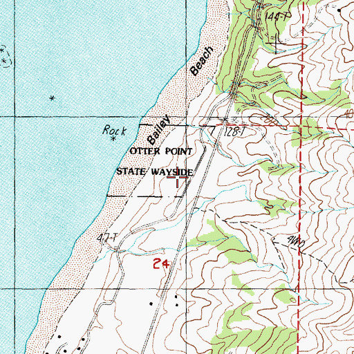 Topographic Map of Fort Miner (historical), OR