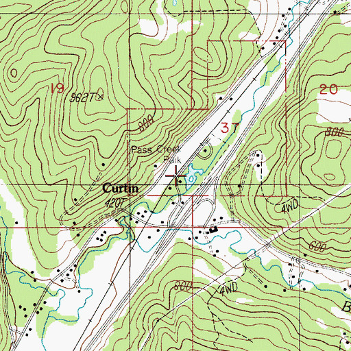 Topographic Map of Lake Diane, OR