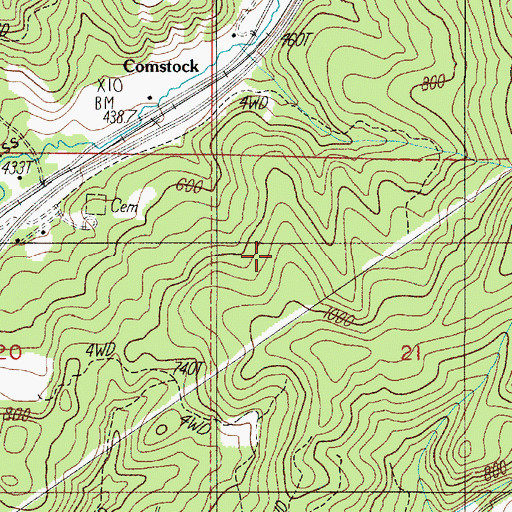 Topographic Map of Lawrence Reservoir, OR