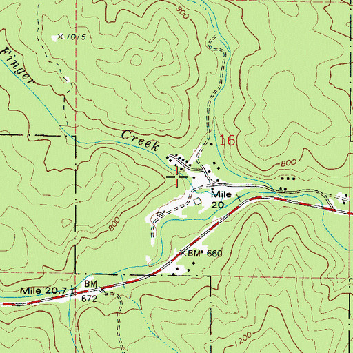 Topographic Map of Consolidated Timber Company Camp (historical), OR
