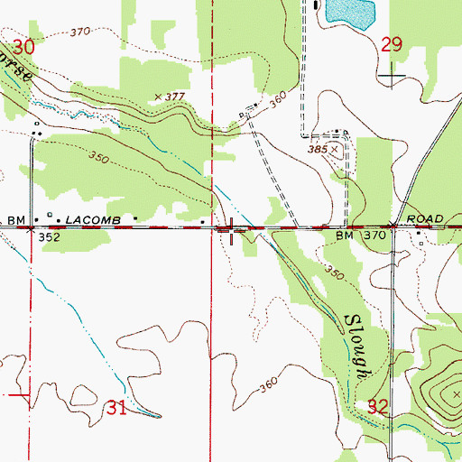 Topographic Map of Barr Bridge, OR