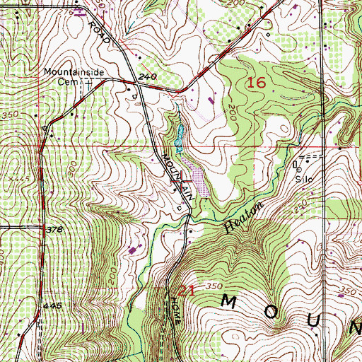 Topographic Map of Wellspring Reservoir, OR