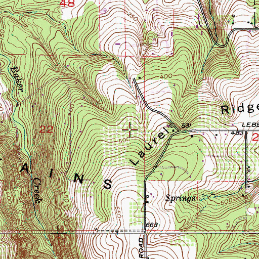 Topographic Map of Holly Reservoir, OR