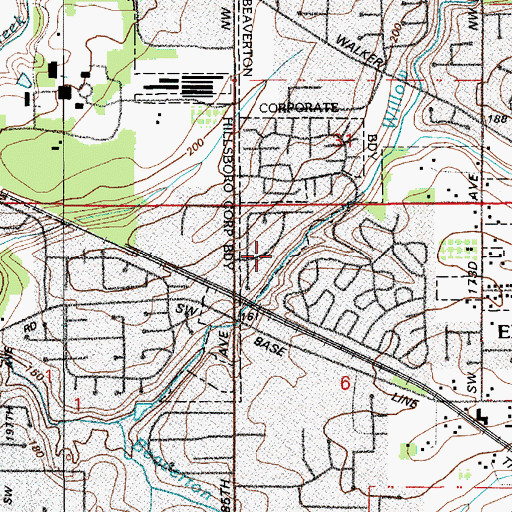 Topographic Map of Salix Park, OR