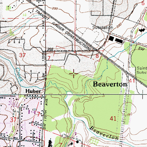 Topographic Map of Saint Marys Regional Park (historical), OR