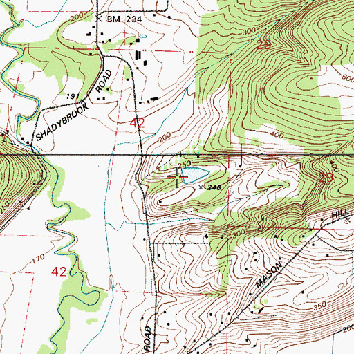 Topographic Map of Jackson Quarry Reservoir, OR