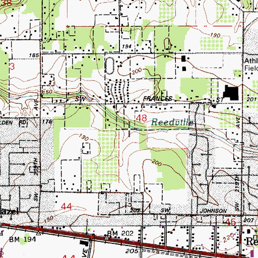 Topographic Map of Bastion Reservoir, OR