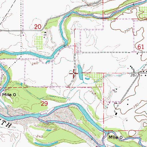 Topographic Map of Folsom Pond, OR