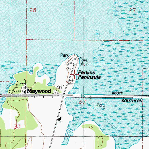 Topographic Map of Perkins Mill (historical), OR